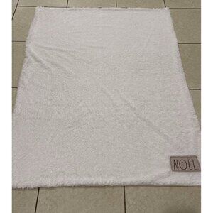 RAE DUNN Super Plush 'NOEL" Throw White soft cozy Nursery Decor Blanket